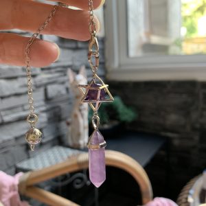 Pendule Merkabah en améthyste