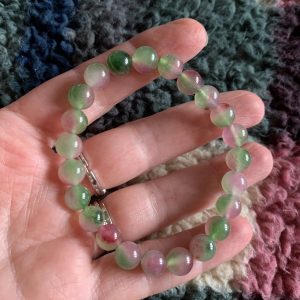 Bracelet anti-stress, sécurité, espoir, Tourmaline melon d'eau
