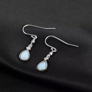Boucles d'oreilles en Larimar