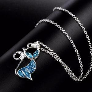 Pendentif petit Chat bleu
