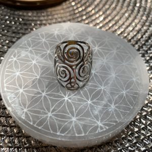 Bague réglable Triskel Argentée