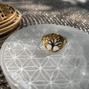 Bague ajustable Arbre de Vie Or